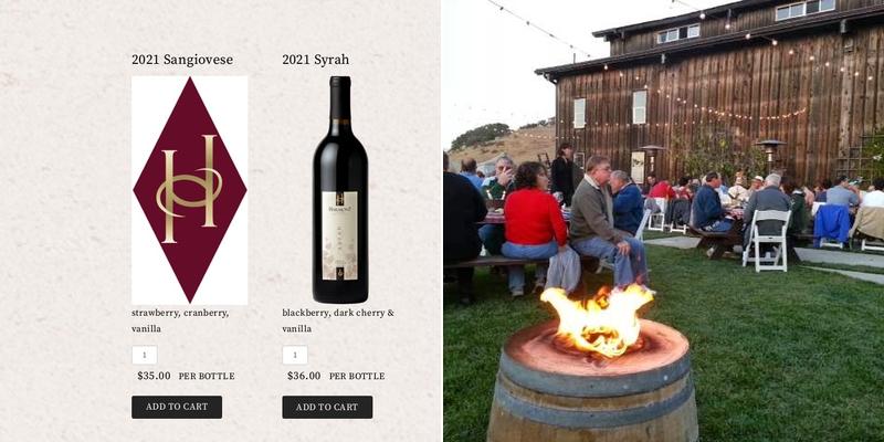 Harmony Cellars Menu