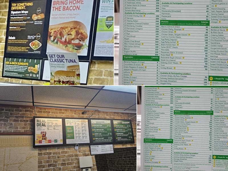 Subway Menu