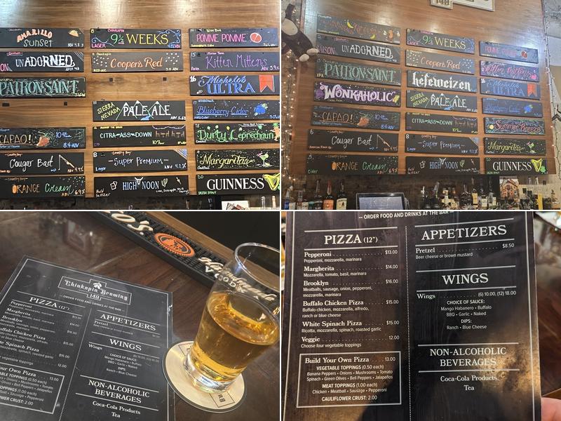 Chinkapin Brewing Menu
