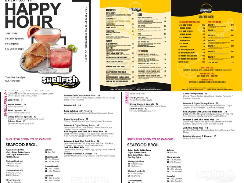Shellfish Market Menu