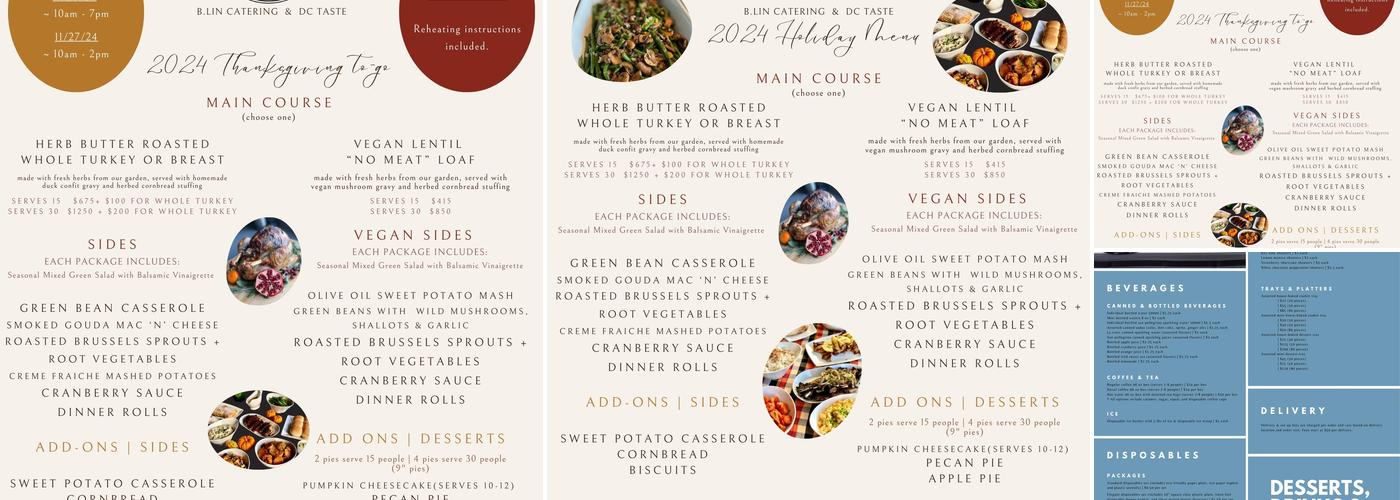 B.Lin Catering Menu