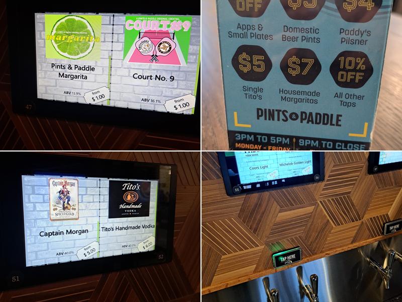 Pints & Paddle Menu