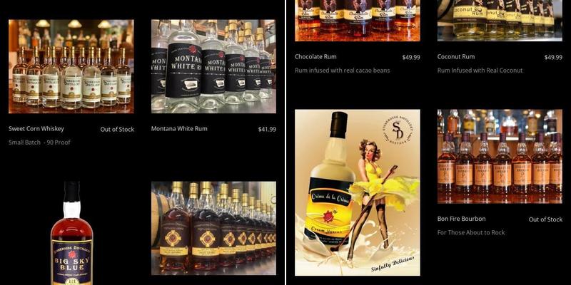 Stonehouse Distillery Menu