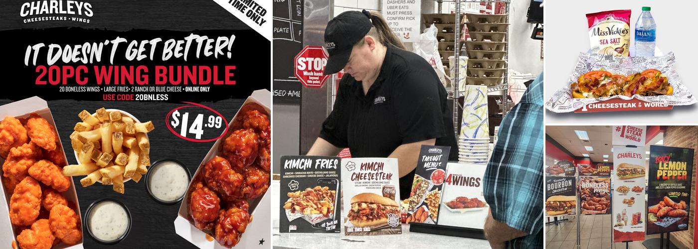 Charleys Cheesesteaks and Wings Menu