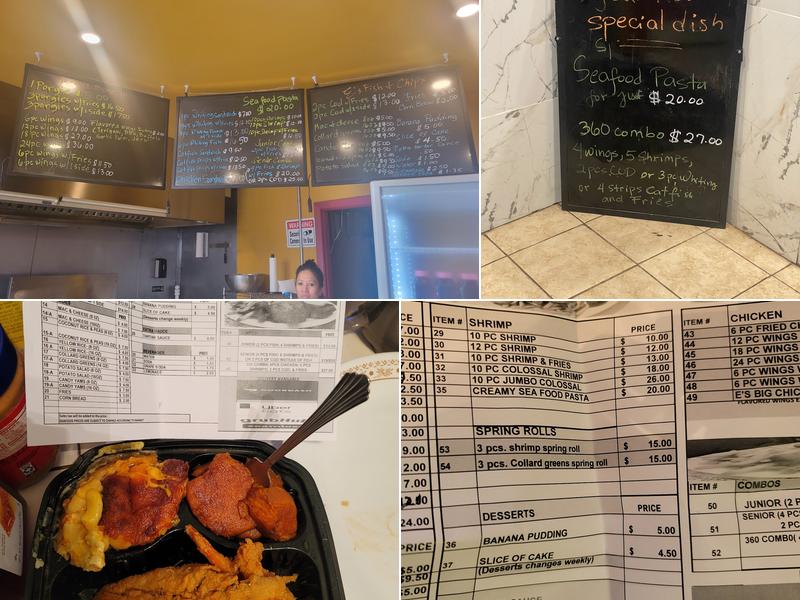 E’s Fish and Chips Soul Food Restaurant Menu