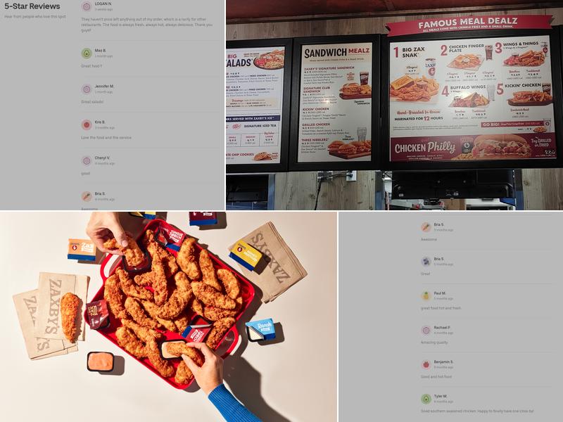 Zaxby's Chicken Fingers & Buffalo Wings Menu