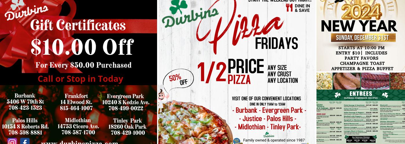 Durbins of Justice NOW OPEN!! Menu