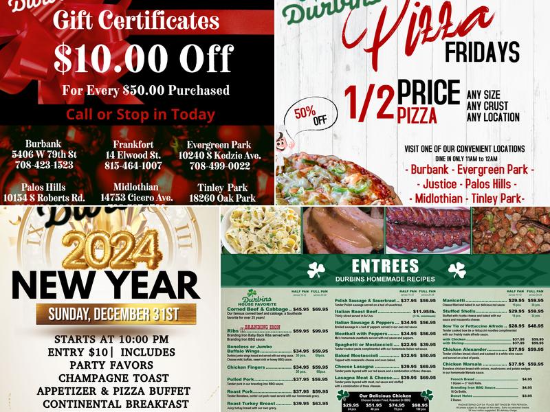 Durbins of Justice NOW OPEN!! Menu