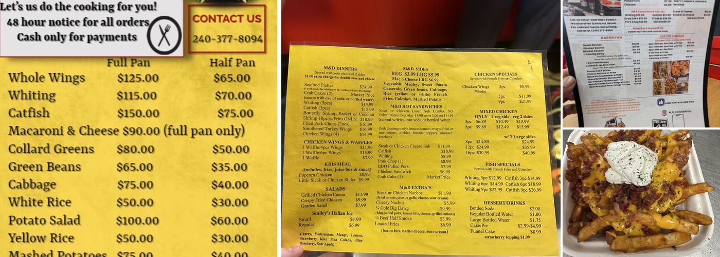 M&D Menu