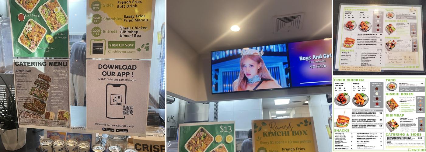 Kimchi Box Menu
