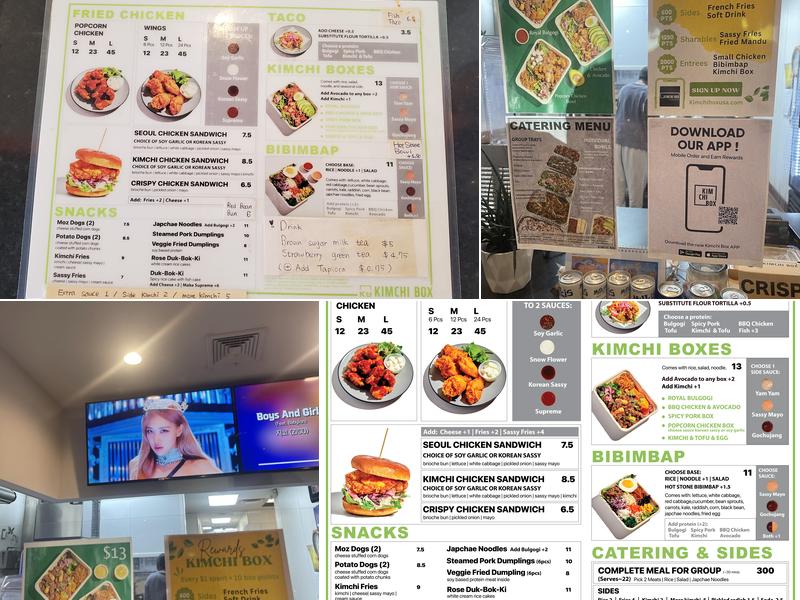 Kimchi Box Menu