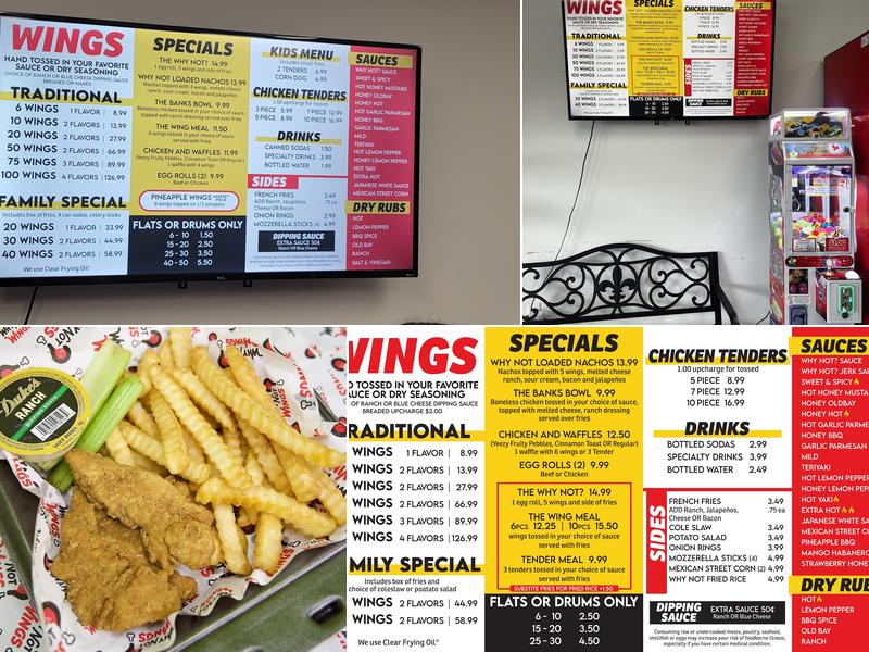 Why Not Wings Menu