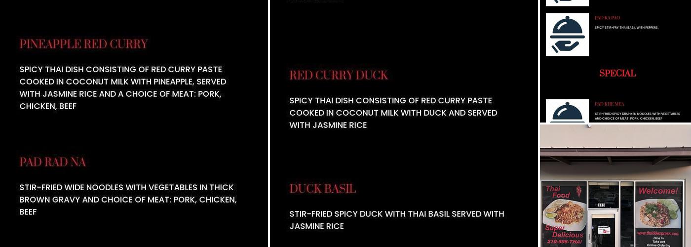 Thai99 Express Menu