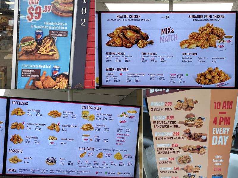 Hi Five Chicken Menu