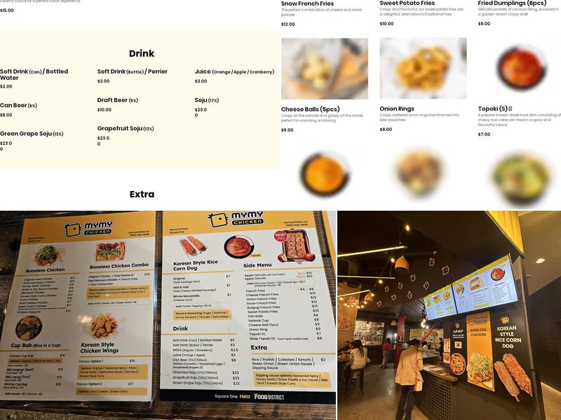 Mymy Chicken Square One Menu