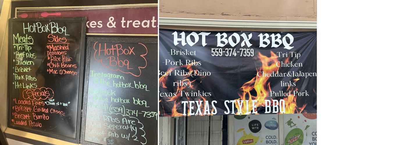 Hot Box BBQ Menu