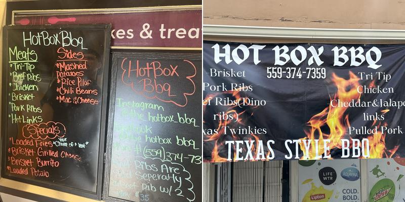 Hot Box BBQ Menu