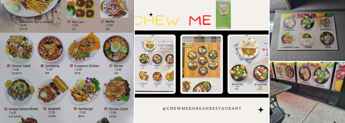Chew Me Menu