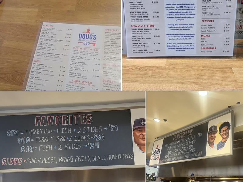 Doug's North Carolina BBQ Menu