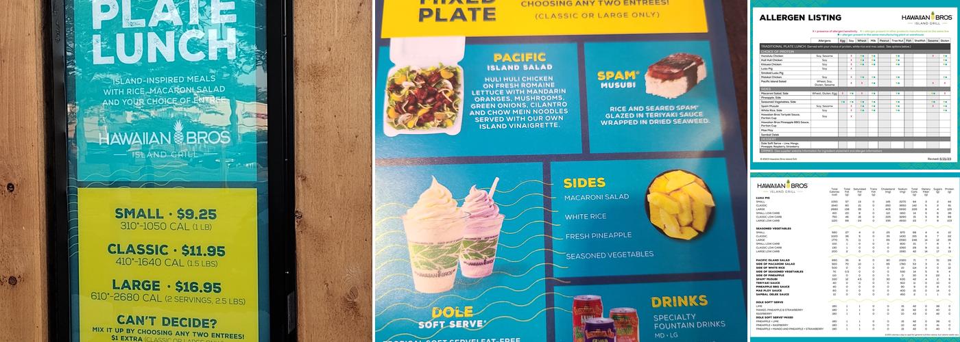 Hawaiian Bros Island Grill Menu