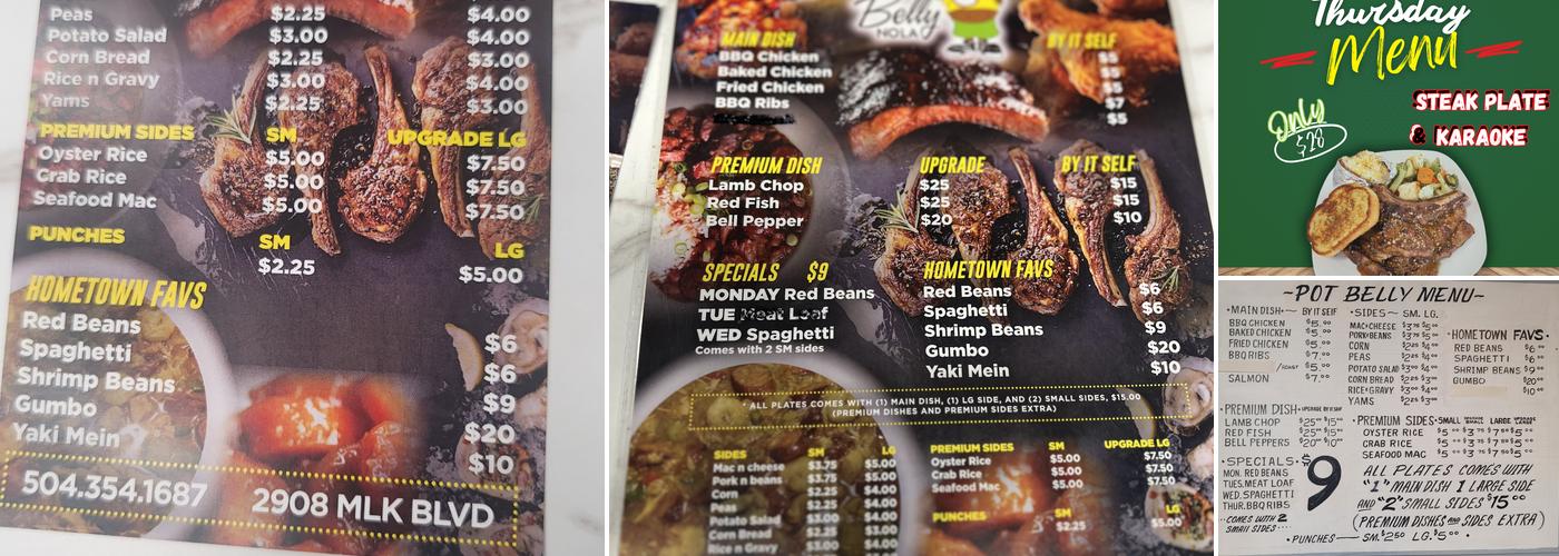 PotBelly Nola Menu