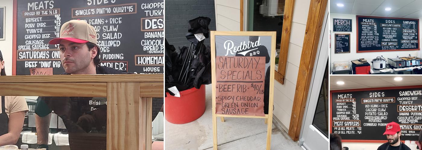 Redbird BBQ Menu