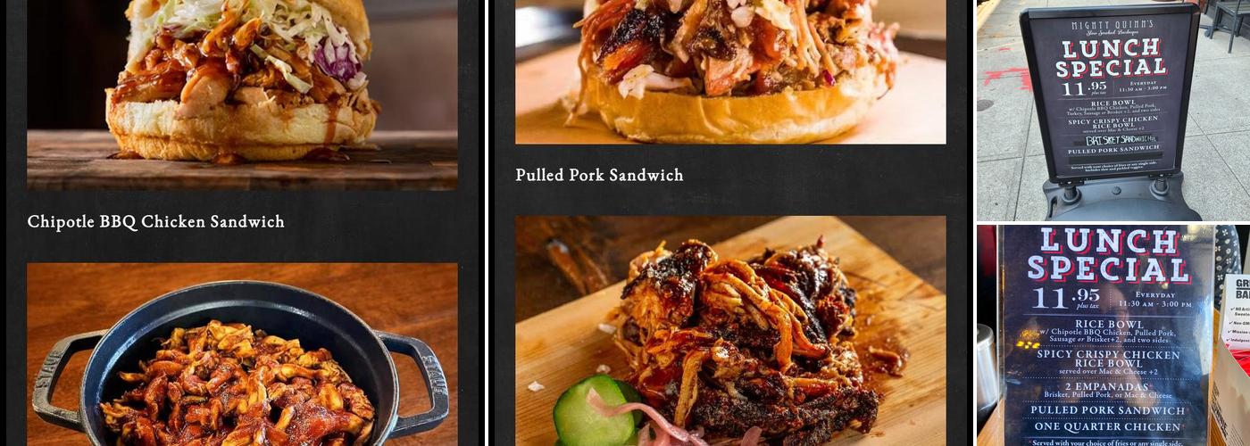 Mighty Quinn's Barbeque Menu