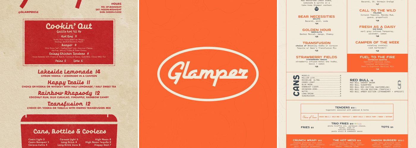 Glamper Menu