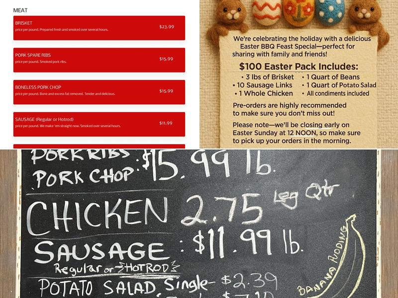 Maxwell Barbecue Co. Menu