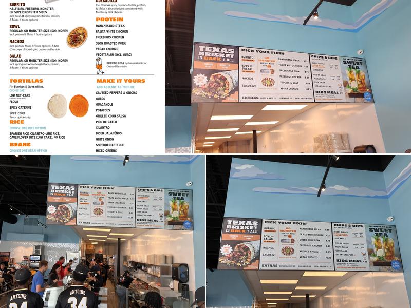 Freebirds World Burrito Menu