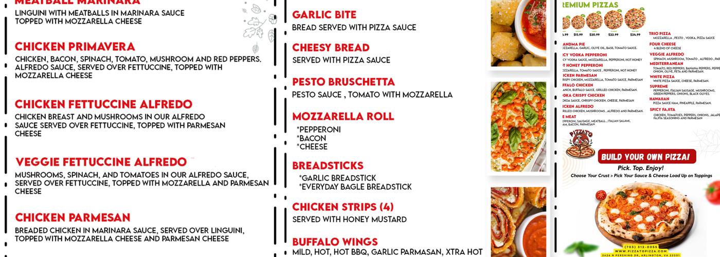 Pizzato Pizza Menu