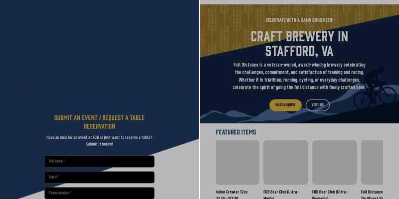 Full Distance Brewing Menu