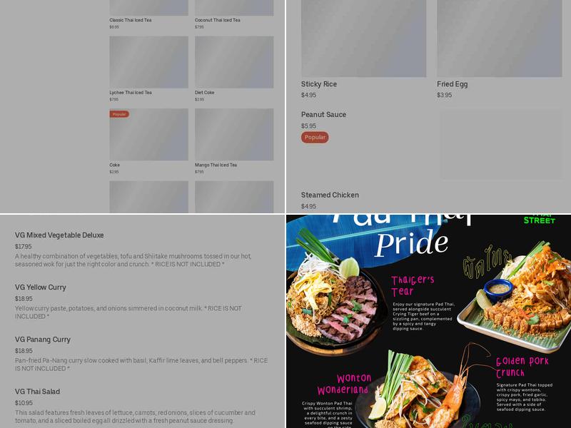 Bai Tong Thai Restaurant - U District Menu