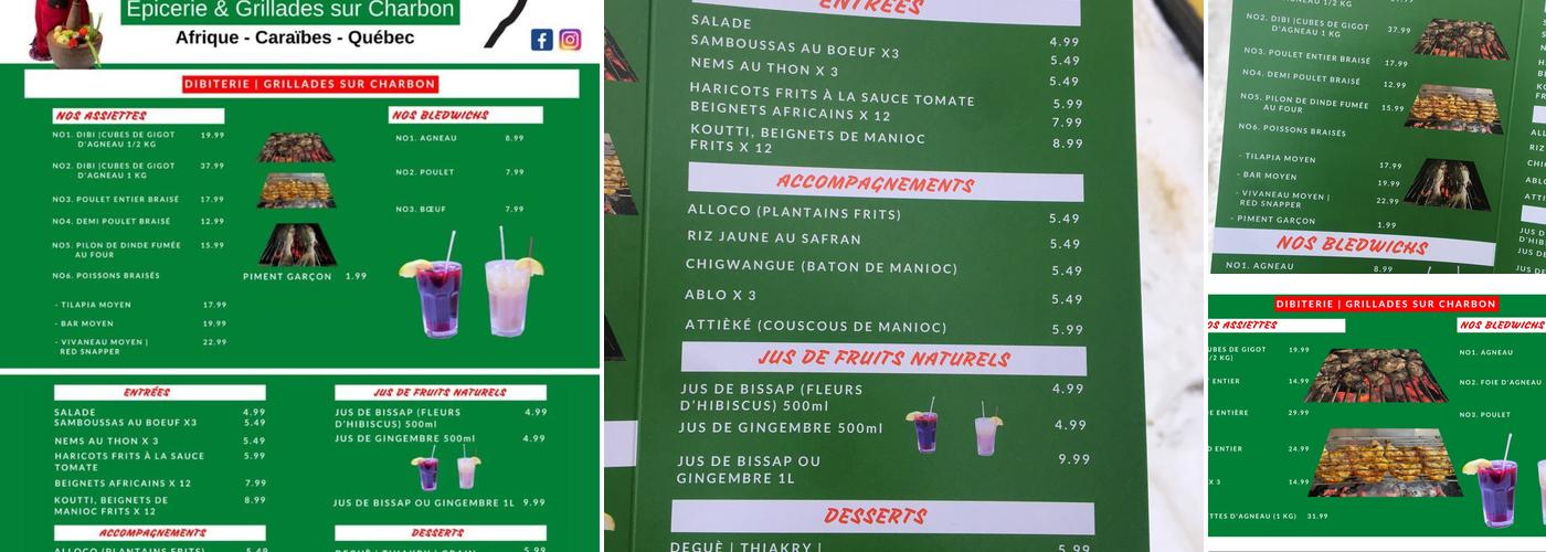 MARCHÉ LE BLED Menu