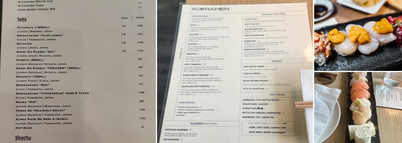IKI Ramen Menu