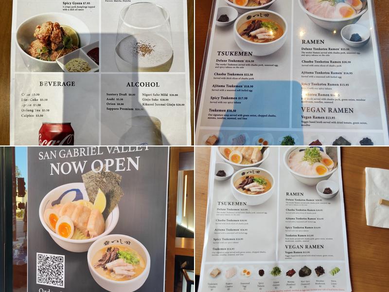 TSUJITA LA Artisan Noodle Menu