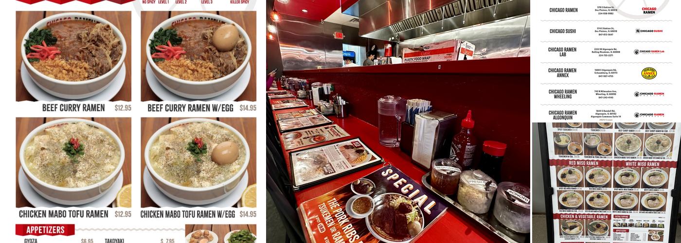 Chicago Ramen Wheeling Menu