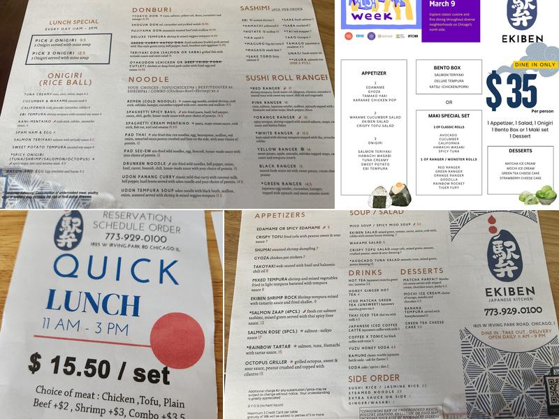 Ekiben - Japanese Kitchen Menu