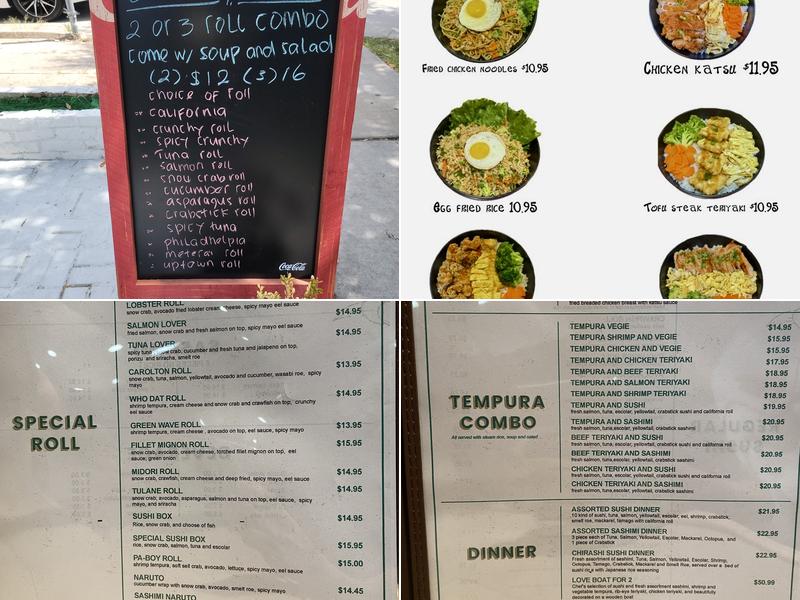 MIDORI sushi & hibachi express Menu