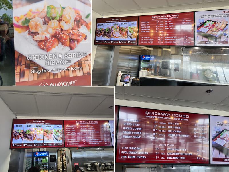 Quickway Japanese Hibachi Menu
