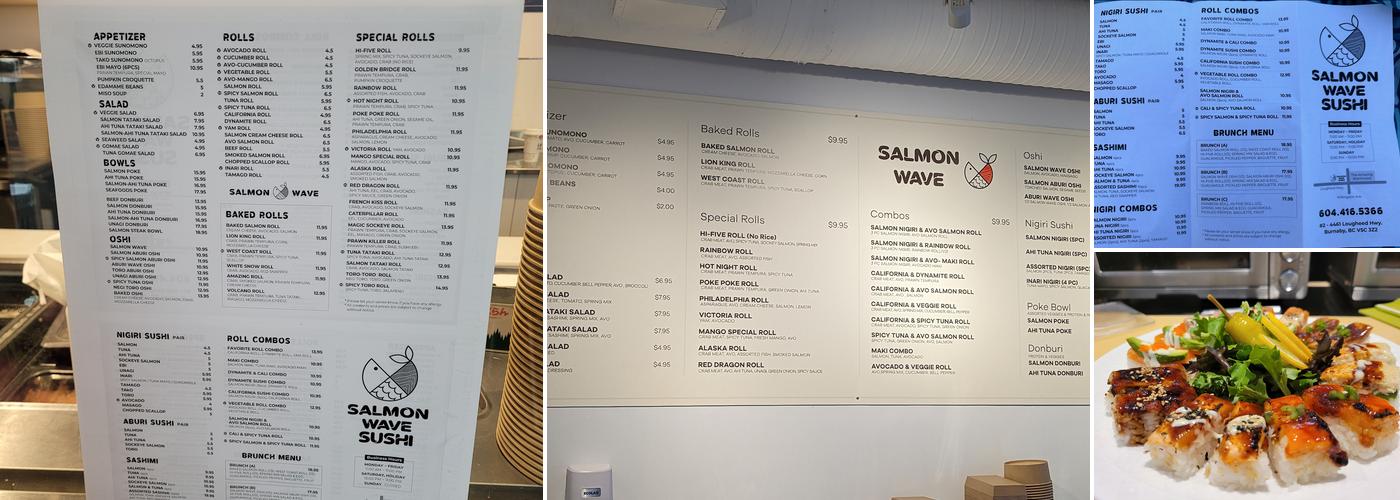 Salmon Wave Menu