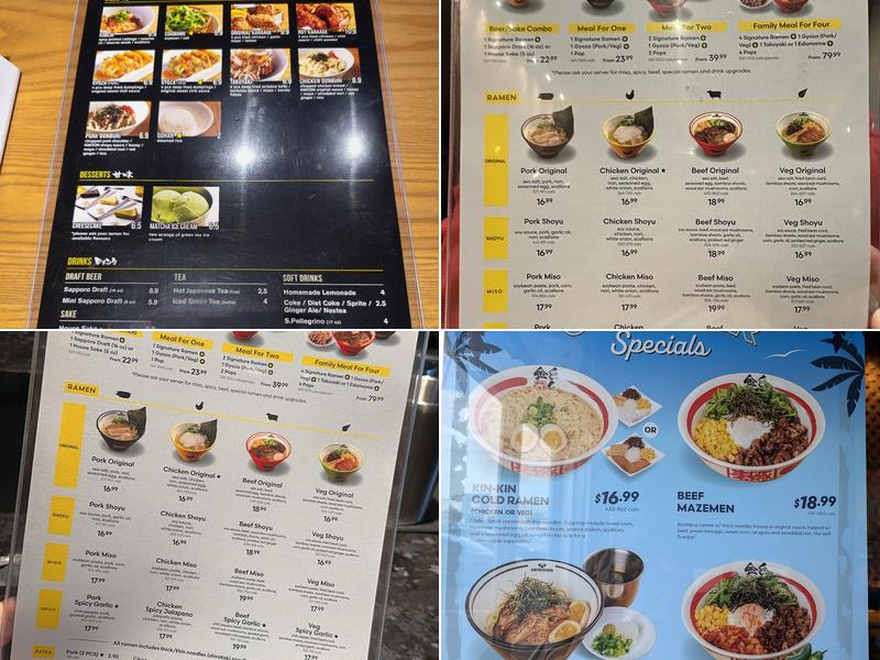 KINTON RAMEN BRAMPTON Menu