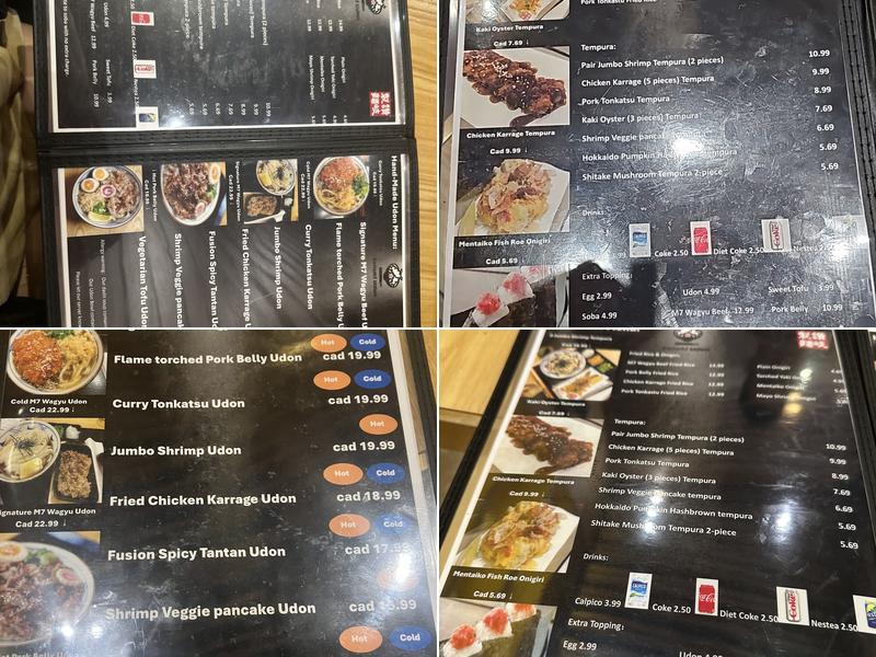 Sanuki Udon Toronto Menu