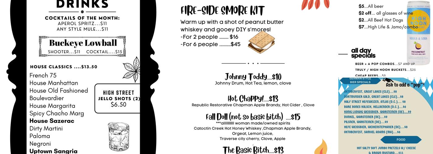 Johnny's All American Menu