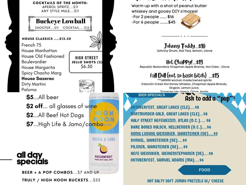 Johnny's All American Menu