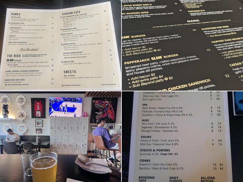 Courtside Food & Drinks Menu