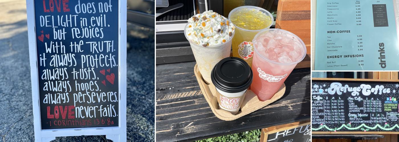 The Refuge Coffee Menu