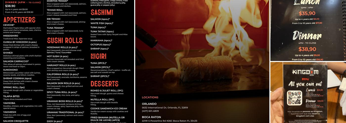 Kingdom Sushi Boca Raton Menu