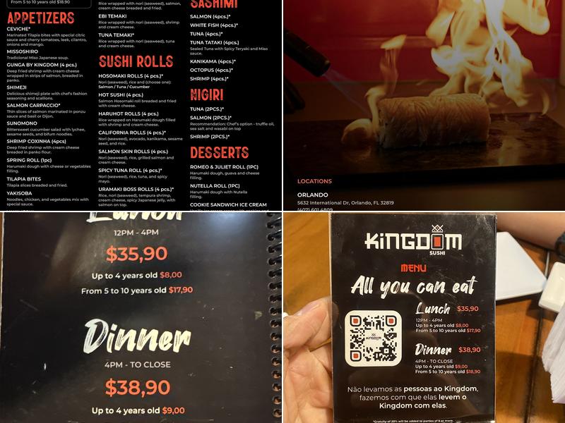 Kingdom Sushi Boca Raton Menu