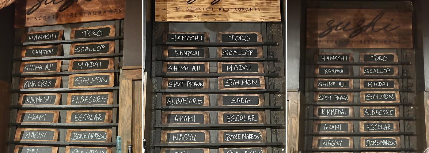 Sushi by Scratch Restaurants: Chicago Menu